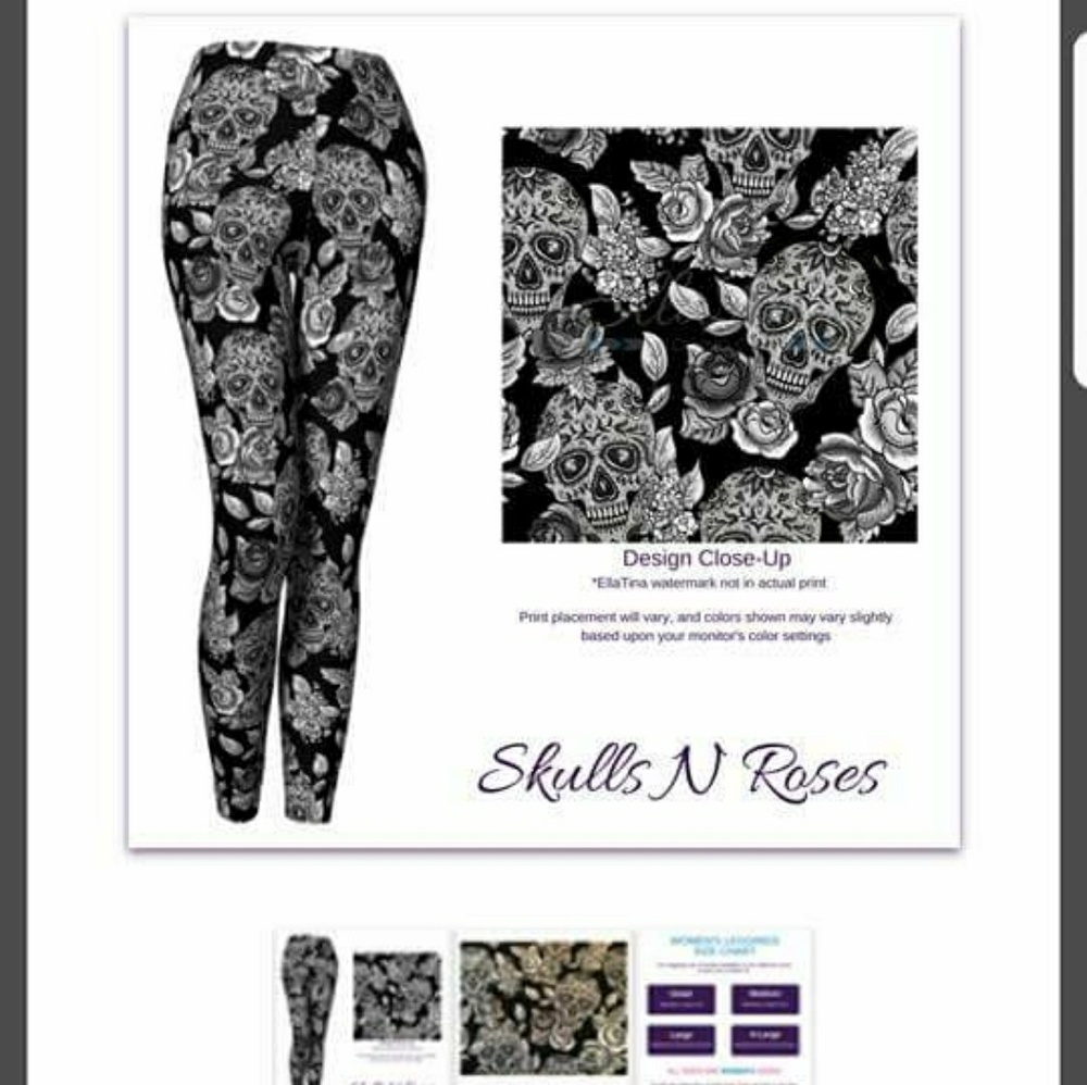 Skulls n roses leggings